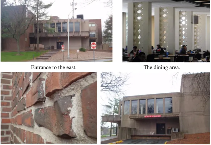Figure 3. Pictures of the existing Student Union center at the University of  Hartford, the Gengras