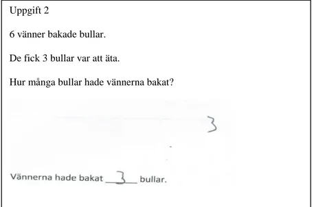 Figur 9. Visar hur en elev har chansat på uppgiften genom att ge svaret 3. 