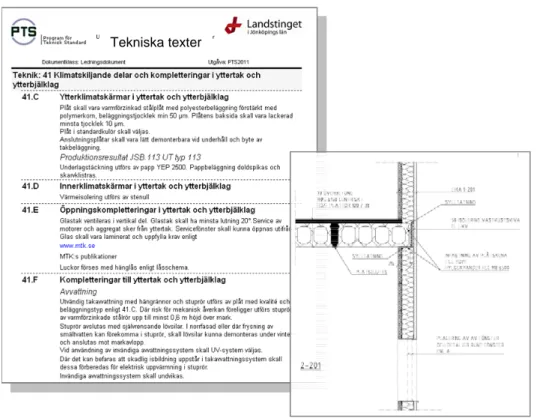 Figur 4: Bild från tekniska krav i PTS. 