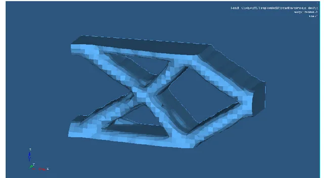 Figure 03: Color contour  of element density. 