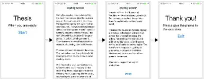 Table 1. Interview Questions (translated from Swedish)  The device used for development and both studies was an iPhone 5 released in 2012, with a screen resolution of             