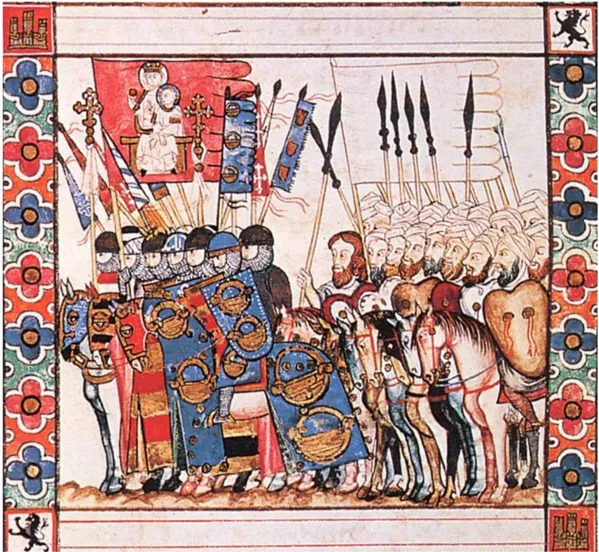 Figur 8 Folio 181 Slaget vid Marrakech. 1284 (troligen) 89