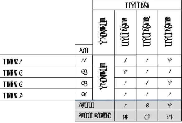 Figur 12: Exempel på en Pugh-matris