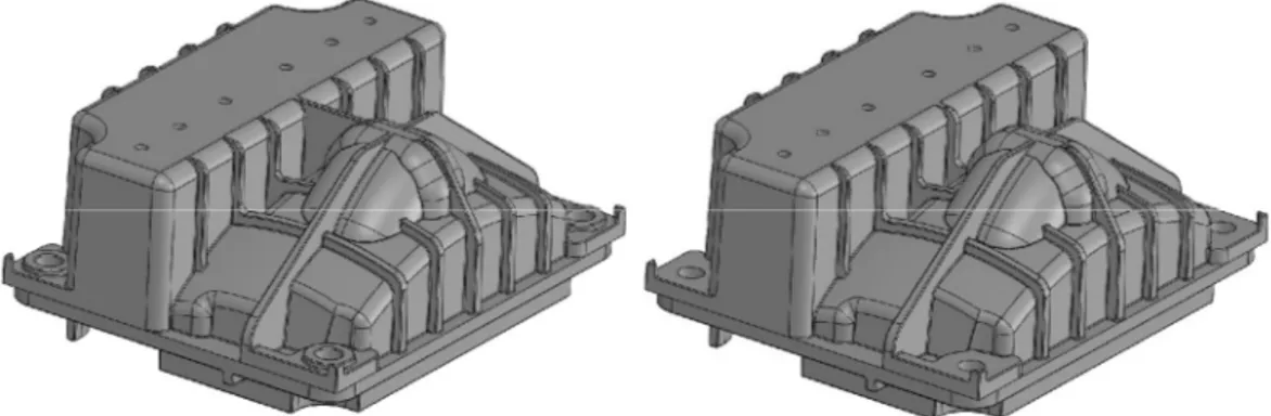 Figur 15: Befintlig konstruktion till vänster, ny  konstruktion till höger.