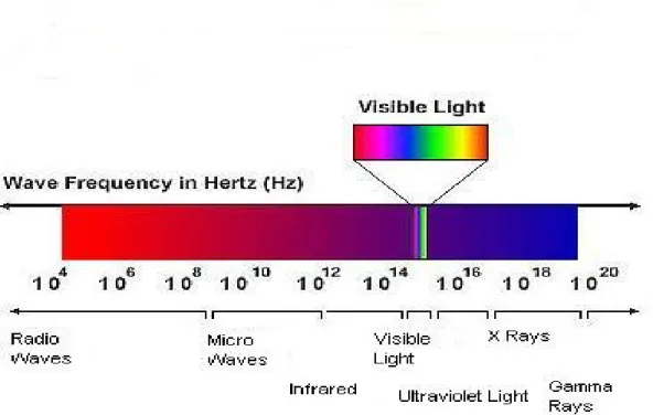 Figure 1.1 The Electromagnetic Spectrum [1]