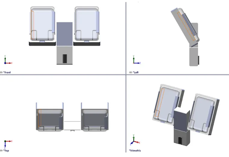 Figure 7. The final CAD design from different angles 