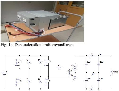 Fig. 1a. Den undersökta kraftomvandlaren. 