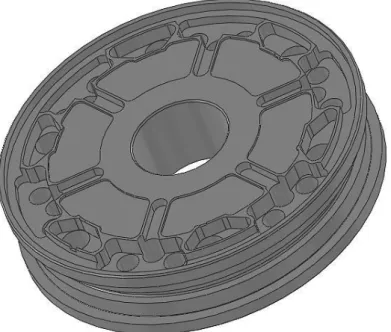 Figure 23. The existing design of the piston L1900 at Öhlins Racing AB. 