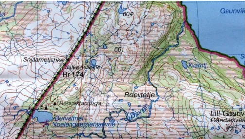 Figure 1: The GSD-Mountain Map at the Swedish-Norwegian border.