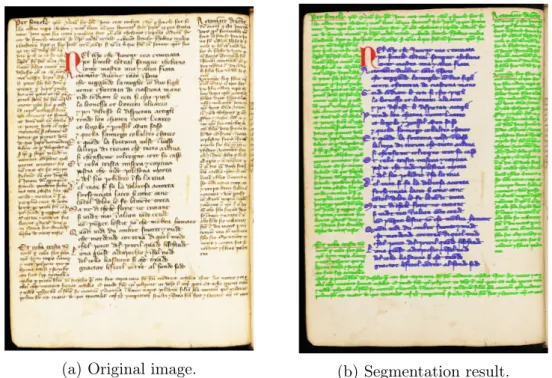 Figure 1.1: Semantic segmentation of a historical document image from a medieval manuscript [32]