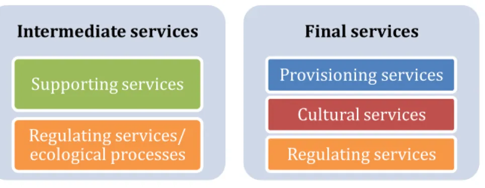 Figure 2: Classification of ecosystem services  