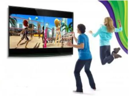 Figure 2: Playing volleyball on Xbox360 game console (Kinect sports website) 