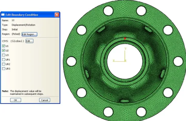 Figure 5.9. Constraining the rotation in the X axis in the Original Hub 