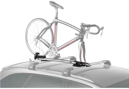 Figure 2 Thule Sprint XT mounted unto a car with a bike