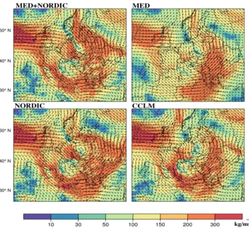 Fig. 10    Average vertically  integrated moisture flux [kg/