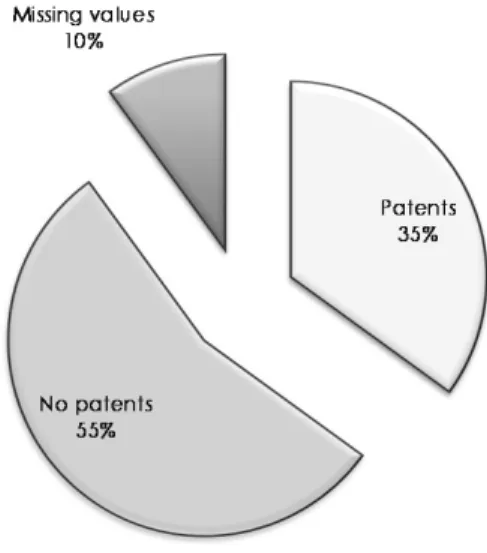 Figure 6. SMEs with Patents or No-Patents (%) 