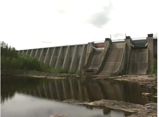 Figure 1.4 A buttress dam in the village Rätan. (Vattenkraft.info, 2009)