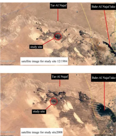 Figure 13. Satellite images of the study site at 1984 and 2008. 