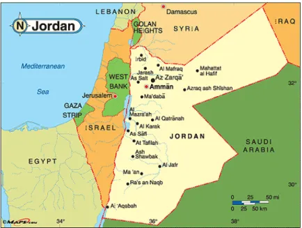 Figure 11: Map of Jordan. 