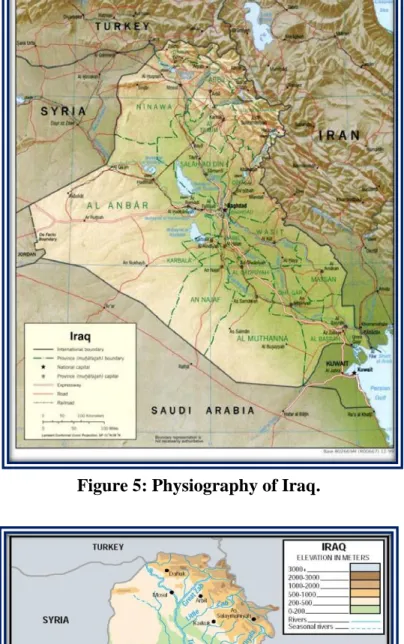 Figure 5: Physiography of Iraq. 