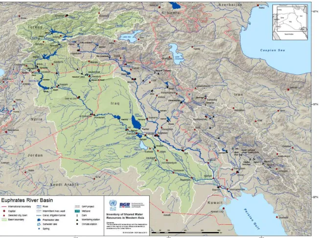 Figure 4: Euphrates River Basin (After [10]). 