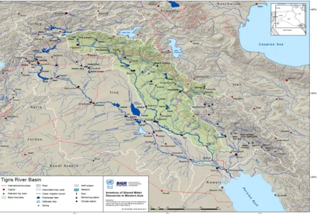 Figure 6: The Tigris River Basin (After [10]). 