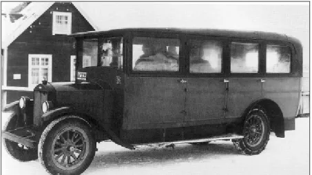 Figure 3.  A common model of a four-cylinder Volvo bus built on a truck chassis from  late nineteen twenties