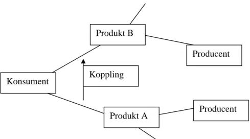 Figur 3: Produkt perception och kopplingar mellan produkter. Egen bearbetning.  