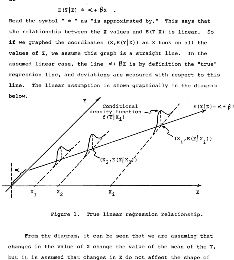 Figure  1.  True  linear regression  relationship.