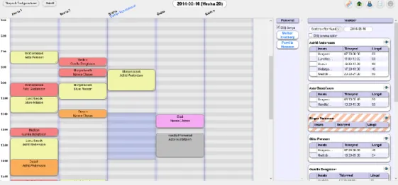 Figur 2. Exempel på UI för planeringssystem (Vimpol.se, 2017) 