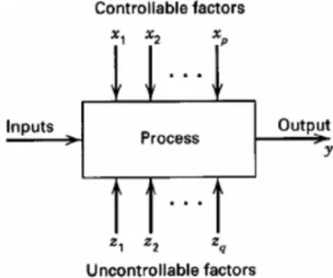 Figure 12: Graphical representation of the process in a DOE (Montgomery, 2013) 