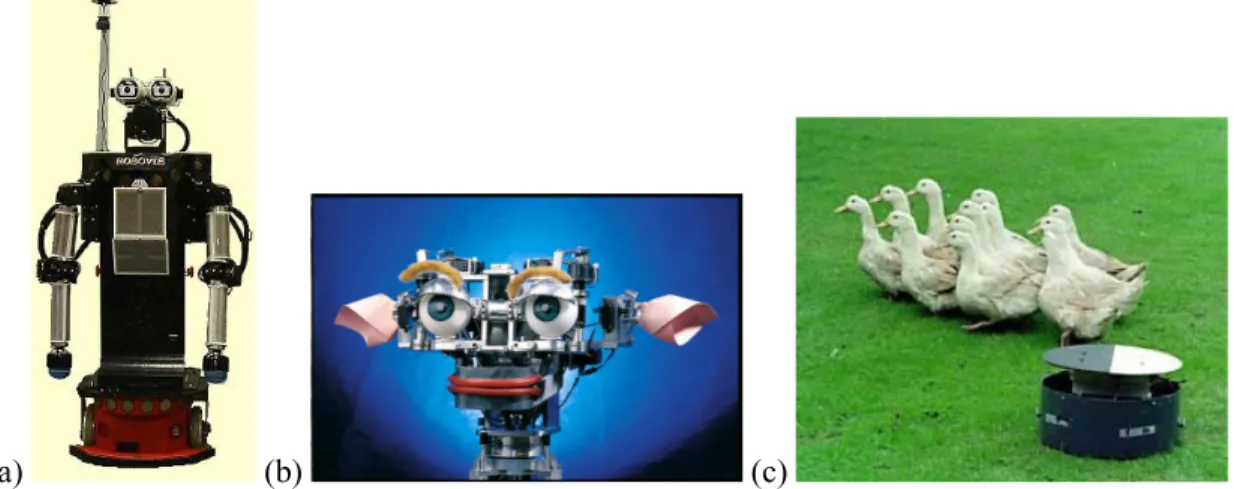 Figure 2: (a) Robovie, an interactive robot, has been used to study how people would respond to  a robot in natural social situations