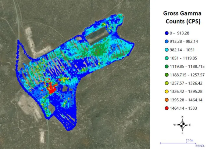 Figure 5 – An example of a heat map generated for in-situ and soil sampling site selection