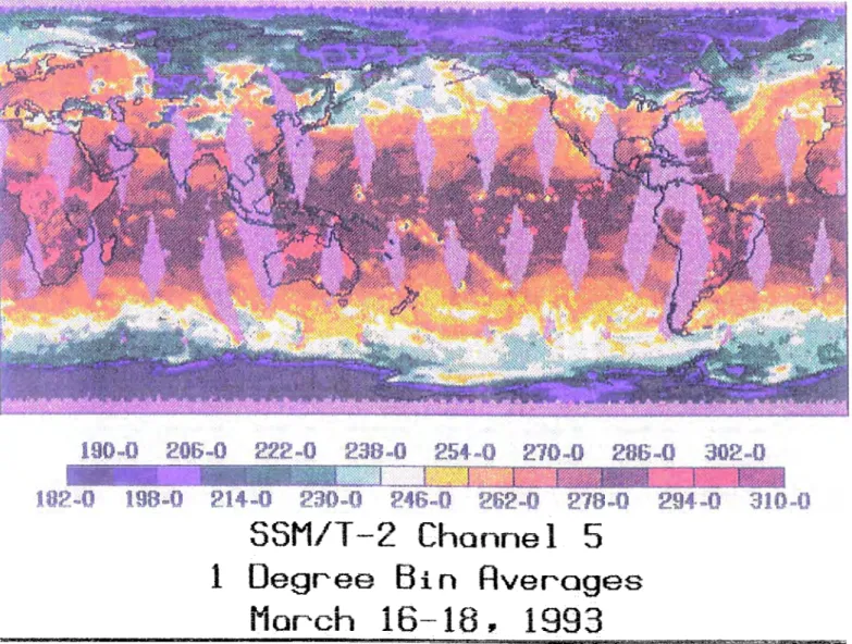 Figure 2.11:  Channel 5  brightness temperature map for  16-18 March 1993. 