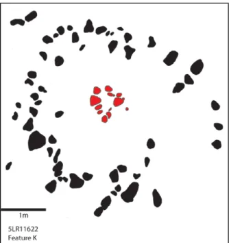 Figure 3  Plan map of a stone circle from 5LR11622 with a large gap.  Recorded by the  Colorado State University Archaeological Field School