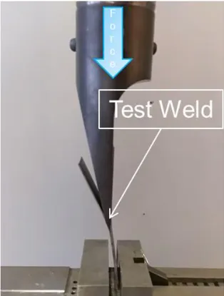 Figure 32 Measurements d 1  and d 2  of weld plug  measured by Vernier caliper. 