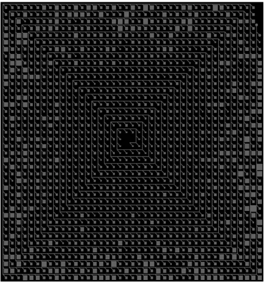 Figure 4.8: Rectangular spiral Cluster graph visualization