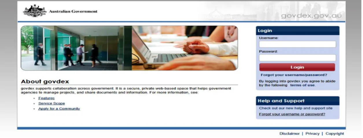 Figure 2.9: Snapshot of Australian Government agency personnel’s login interface for cross- cross-agency information access and sharing   