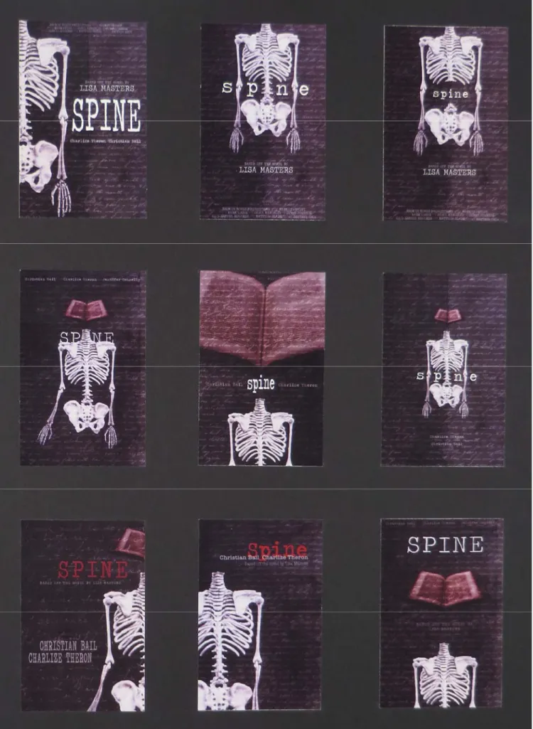 Figure 9: Spine Movie Poster Mockups 1.  
