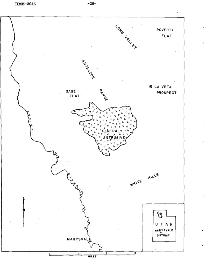 Fig.  8-Location map of the  La Veta prospect. 