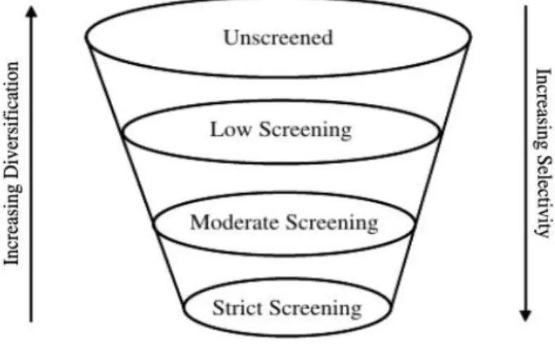 Figure 1: The Effects of Social Screening on the Universe of Stock Choices 