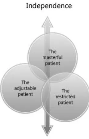 Figure 1.The outcome space illustrated the relationship between the three ways of understanding  medical technology in palliative home care.