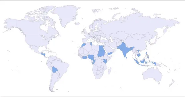 Figure 1: Map of Countries  