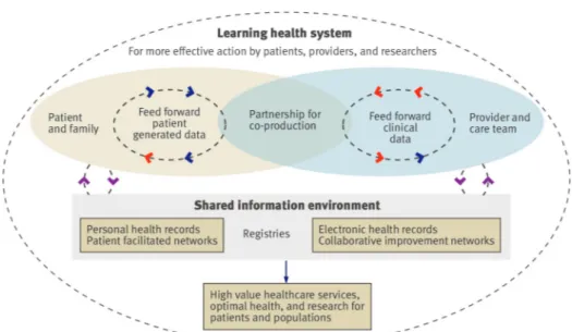 Fig 1 Model of registry enabled care and learning health system