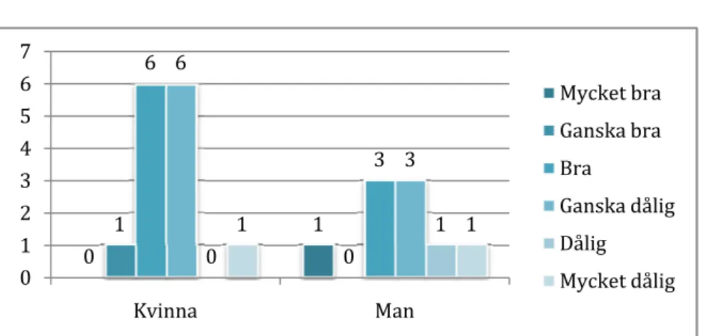 Tabell 2 visar vad eleverna tycker om boken, kvinnornas och männens svar står åtskilda.