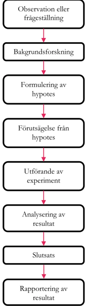 Figur 1: Beskrivning av experimentell forskningsmetod. 