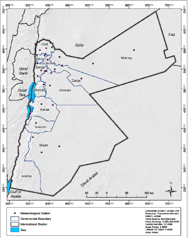 Figure 1. Hashemite Kingdom of Jordan as a study area. 