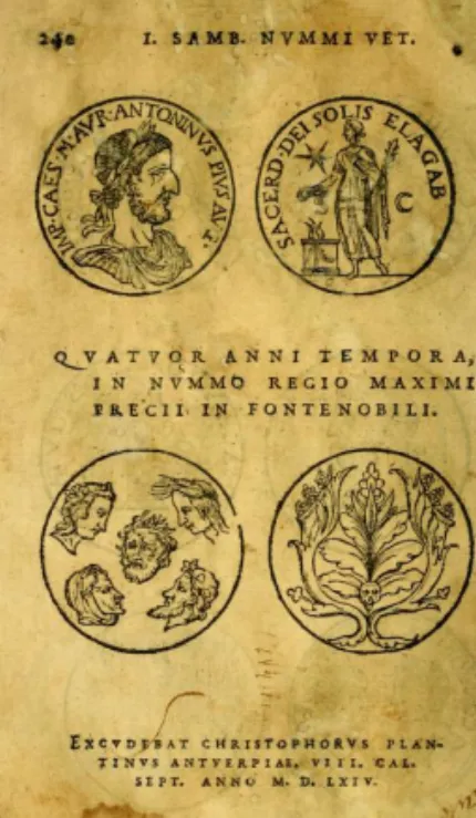 2. kép. Johannes Sambucus, Emblemata cum aliquot nummis antiqui operis, Antwerpen, Plantin, 1564, 240.