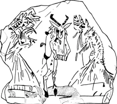 1. kép Zenélő és táncoló állatok Deir el-Medinéből