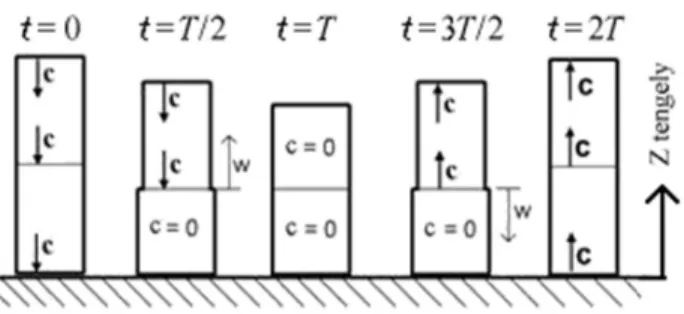 2.5. ábra. Az anyagi tér- tér-fogat Δt idő alatti  válto-zása. Az S(t 1 ) által Δt idő  alatt áthatolt térfogat 